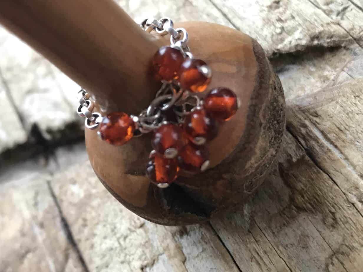 Unique Sterling Silver and Amber ring - Image 2