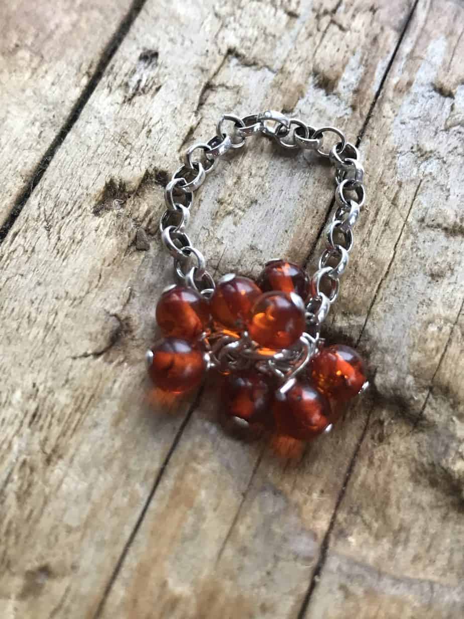 Unique Sterling Silver and Amber ring - Image 1