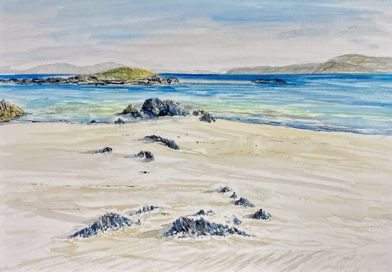 North from Iona. Original watercolour - handmade by IonaImages (view 2)