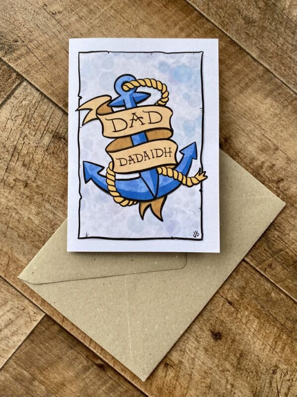 Dad / Dadaidh Father’s Day card in English & Scottish Gaelic