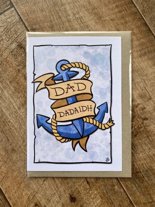 Dad / Dadaidh Father’s Day card in English & Scottish Gaelic