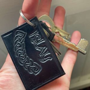 Leather Keyring - Islay/Celtic - Image 2