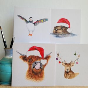 Christmas Card Pack - Stag - 6 cards - Image 2