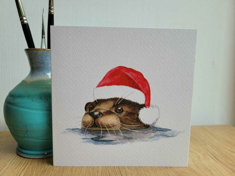 Christmas Card Pack - Otter - 6 cards