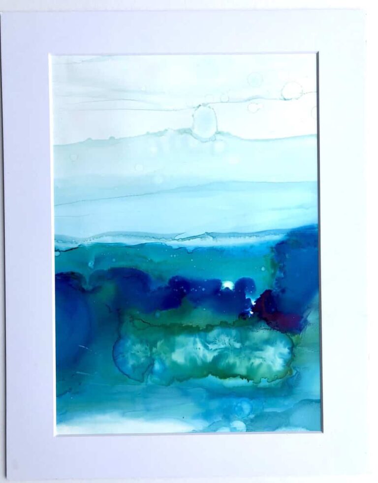 Vibrant ink painting. - handmade by Sarah Kay Arts