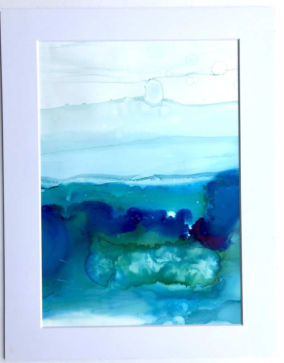 Vibrant ink painting. - handmade by Sarah Kay Arts