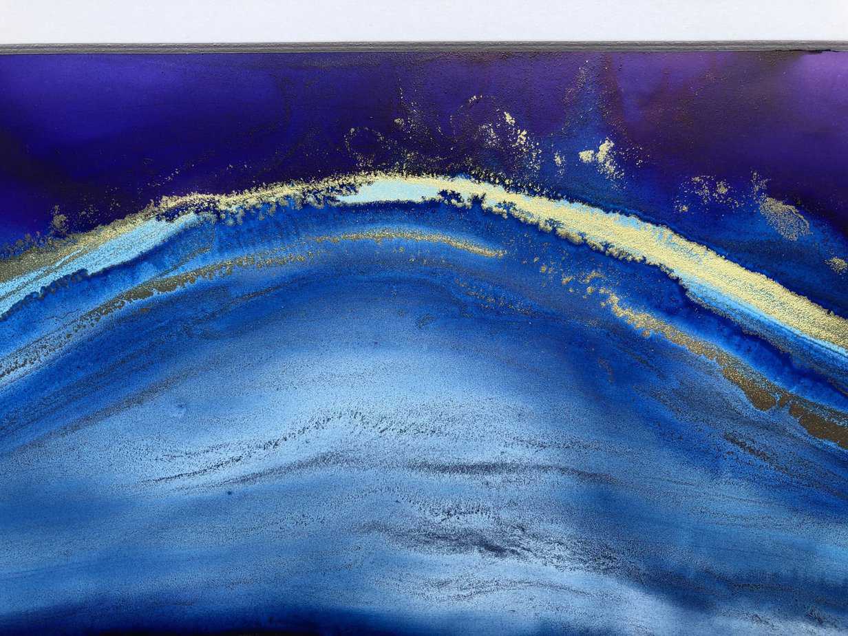 Alcohol ink painting, mounted. - handmade by Sarah Kay Arts (view 2)