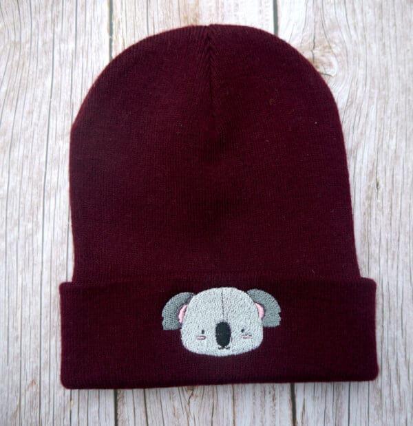 Lovely Koala Embroidered Beanie