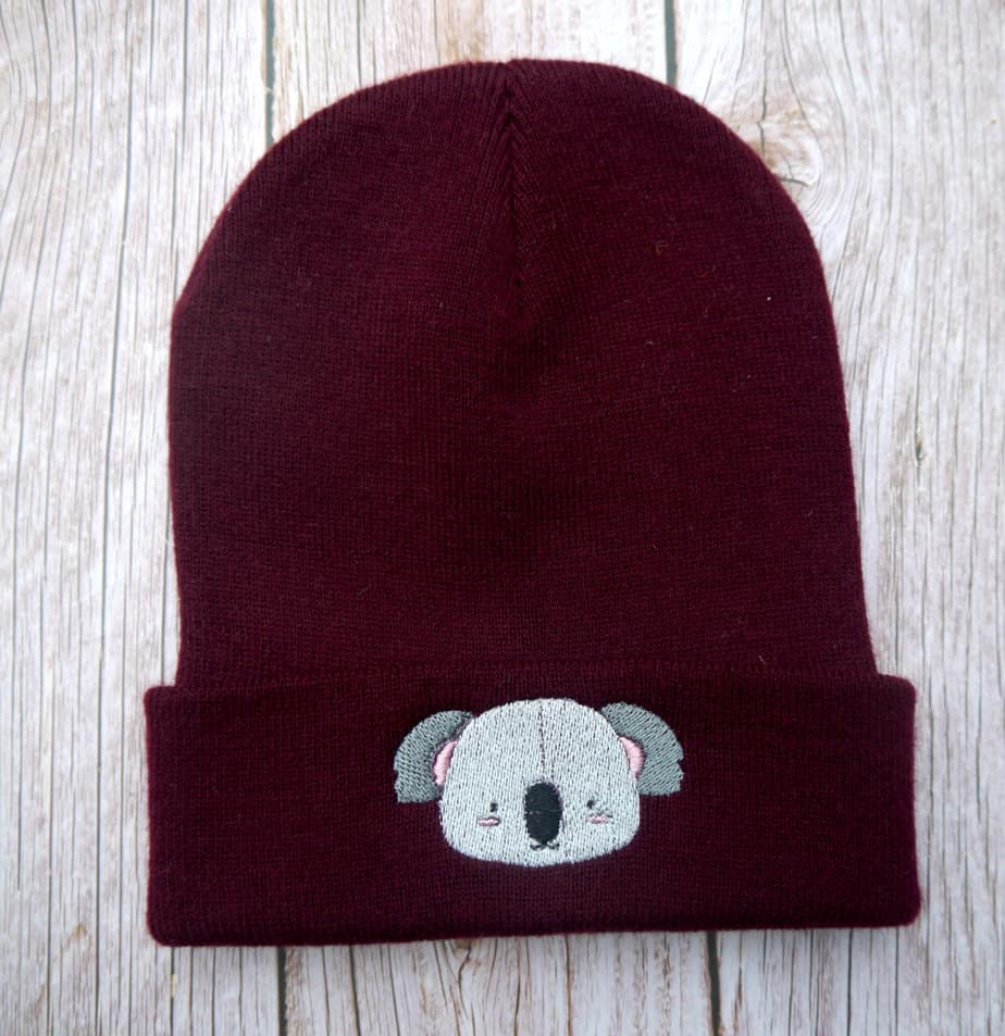 Lovely Koala Embroidered Beanie - Image 6