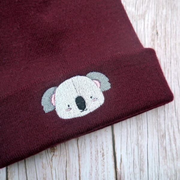 Lovely Koala Embroidered Beanie
