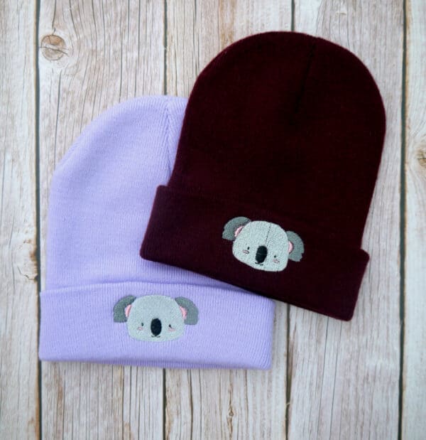 Lovely Koala Embroidered Beanie