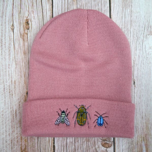 Fun Bug Minibeast Embroidered Beanie