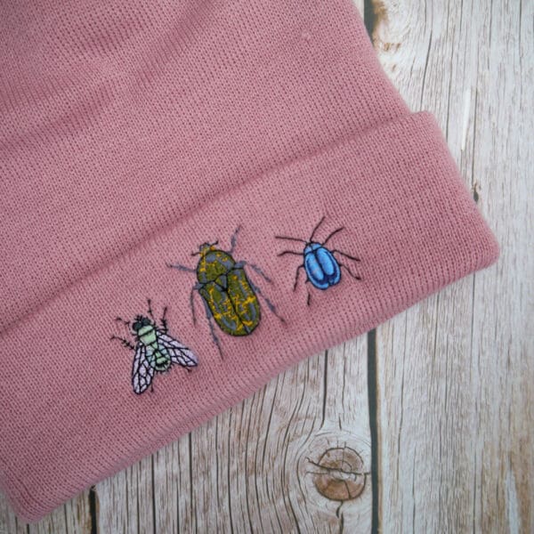 Fun Bug Minibeast Embroidered Beanie