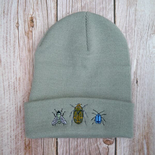 Fun Bug Minibeast Embroidered Beanie