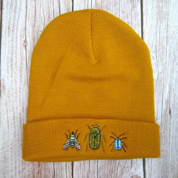 Fun Bug Minibeast Embroidered Beanie