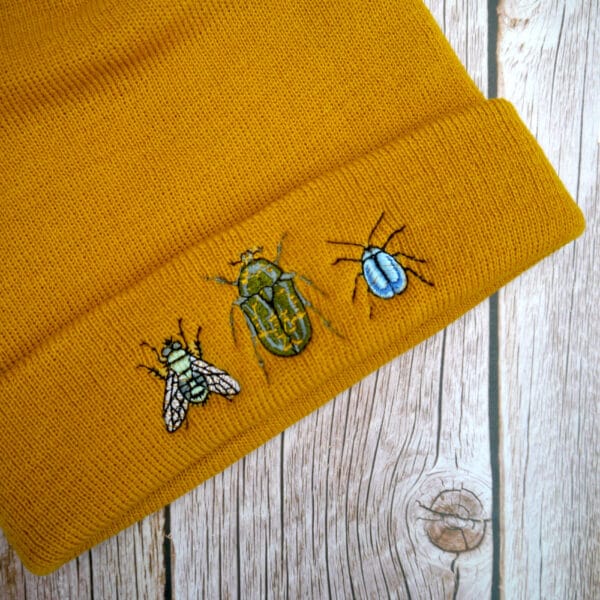 Fun Bug Minibeast Embroidered Beanie