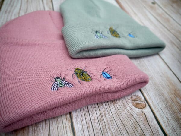 Fun Bug Minibeast Embroidered Beanie