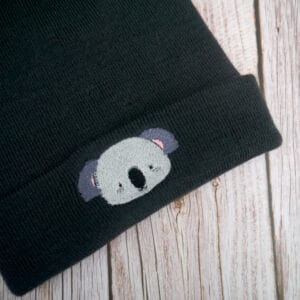Lovely Koala Embroidered Beanie - Image 3