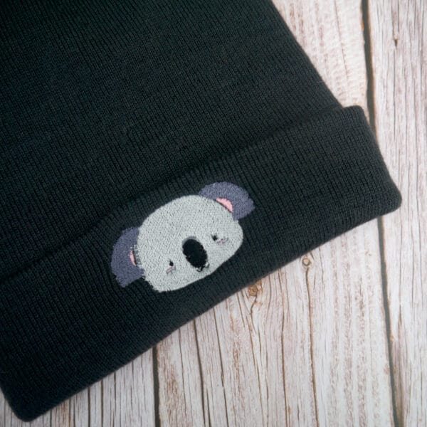 Lovely Koala Embroidered Beanie