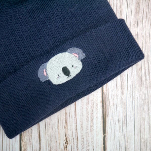 Lovely Koala Embroidered Beanie