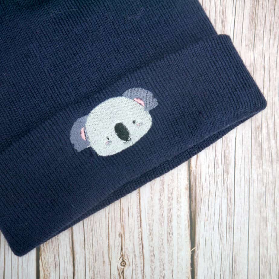 Lovely Koala Embroidered Beanie - Image 4