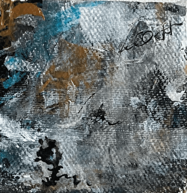 Restless Sea 5 - framed original - handmade by Susie Lamb Art