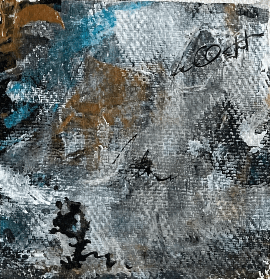 Restless Sea 5 - framed original - handmade by Susie Lamb Art
