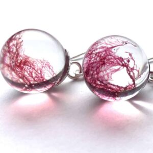 Real Seaweed Earrings - handmade by Sarah Kay Arts (view 3)