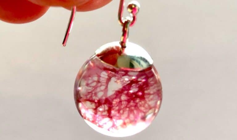 Real Seaweed Earrings - handmade by Sarah Kay Arts (view 5)