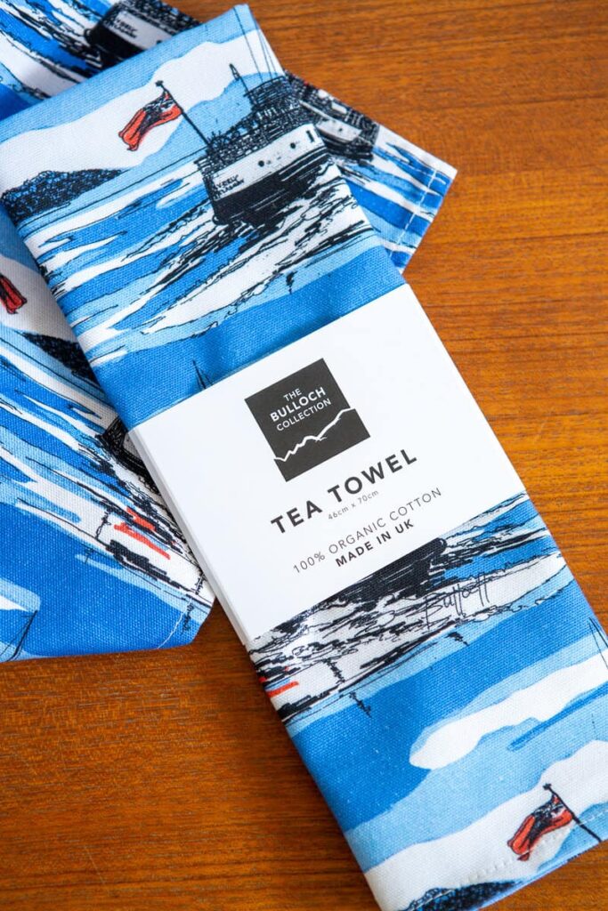 Tea Towel - Waverley Blue - handmade by Sarah Jane Hemsley Upholstery - The Bulloch Collection