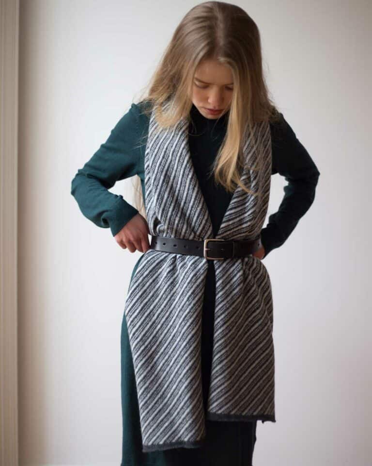 Long flat scarf in Tweedagonal