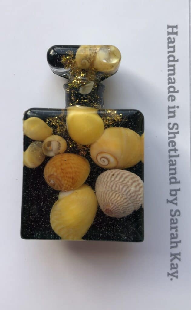 Sunset beach shell brooch. - handmade by Sarah Kay Arts (view 2)