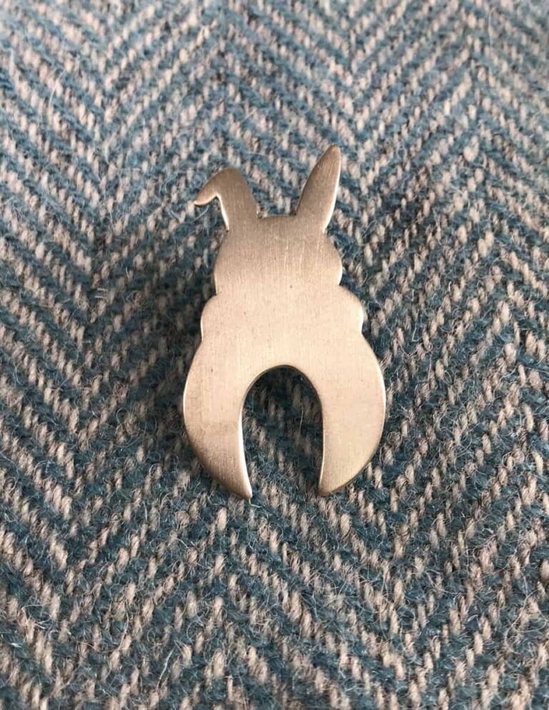 silver bunny brooch