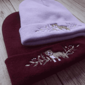 Lovely Staffy Dog Embroidered Beanie - handmade by KC Studios (view 8)