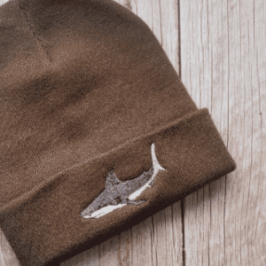 Lovely Great White Shark Embroidered Beanie - Image 3