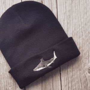 Lovely Great White Shark Embroidered Beanie - Image 4
