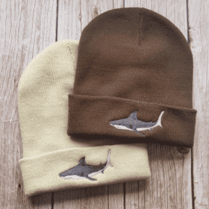 Lovely Great White Shark Embroidered Beanie - Image 5