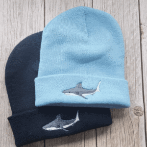 Lovely Great White Shark Embroidered Beanie - Image 6