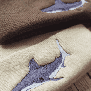 Lovely Great White Shark Embroidered Beanie - Image 7