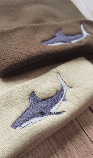 Lovely Great White Shark Embroidered Beanie