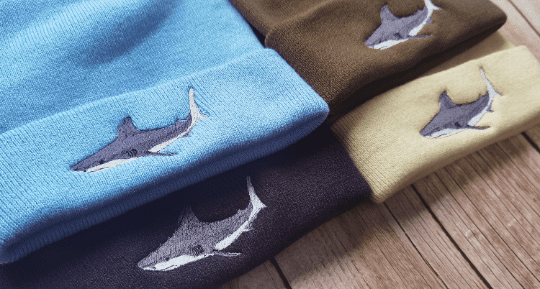 Lovely Great White Shark Embroidered Beanie