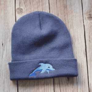 Cute Dolphin Embroidered Beanie - Image 3