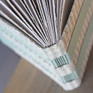 Hebridean Tweed and Leather Cross Structure Sea Glass Reflections - Image 3