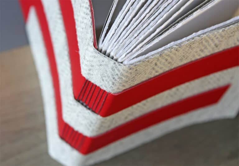 Hebridean Tweed and Leather Cross Structure Sea Mist