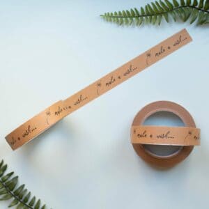 Make a Wish brown paper tape - Image 4