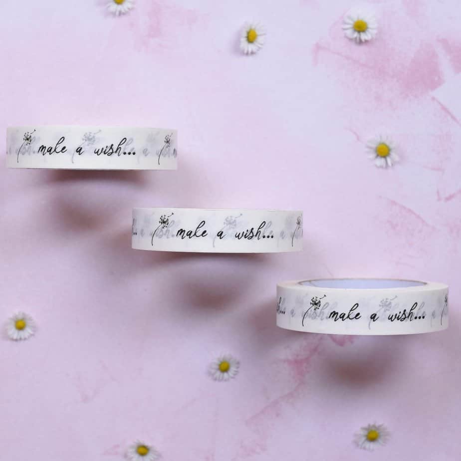 Make a Wish white paper tape - Image 3
