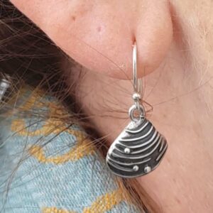 Venus Shell Drop Earrings - handmade by Marion Miller Jewellery (view 2)