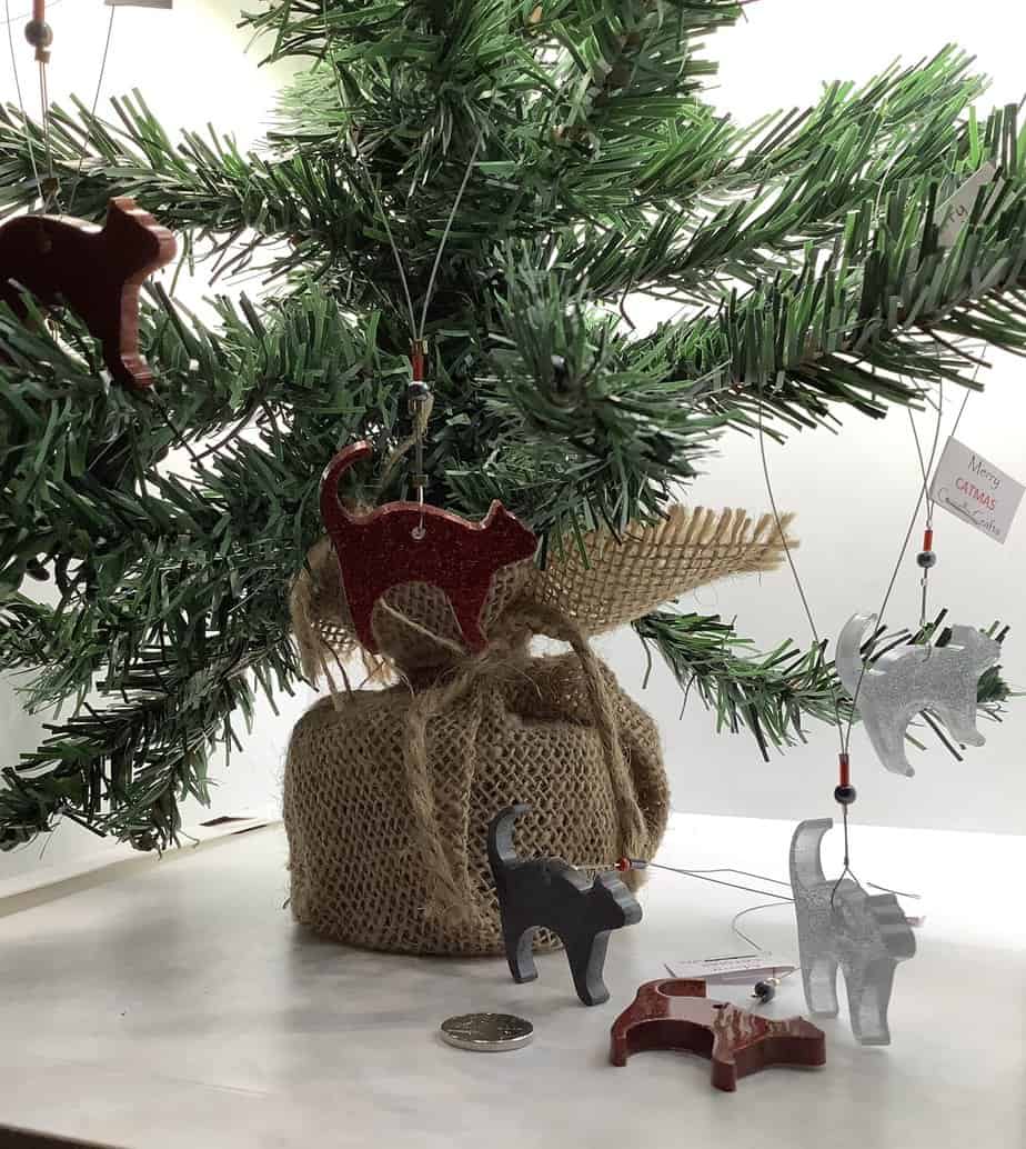 Christmas Cat Decorations Set of 3 - handmade by Camella Crafts (view 2)