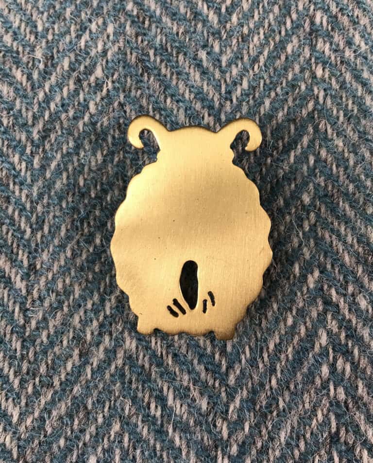Brass Baa Baa Brooch