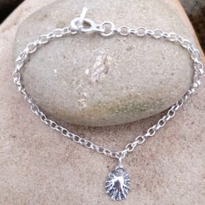Beach combing Charm Bracelet with Silver Limpet Shell - handmade by Marion Miller Jewellery (view 3)